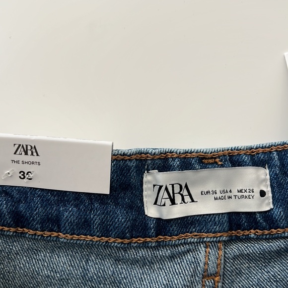 Zara ZW DENIM SHORTS WITH RHINESTONES - Picture 9 of 9
